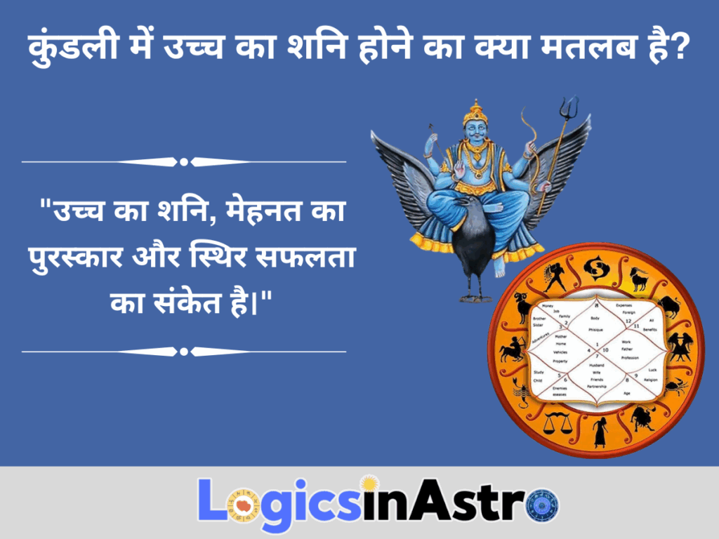 कुंडली में उच्च का शनि होने का क्या मतलब है?