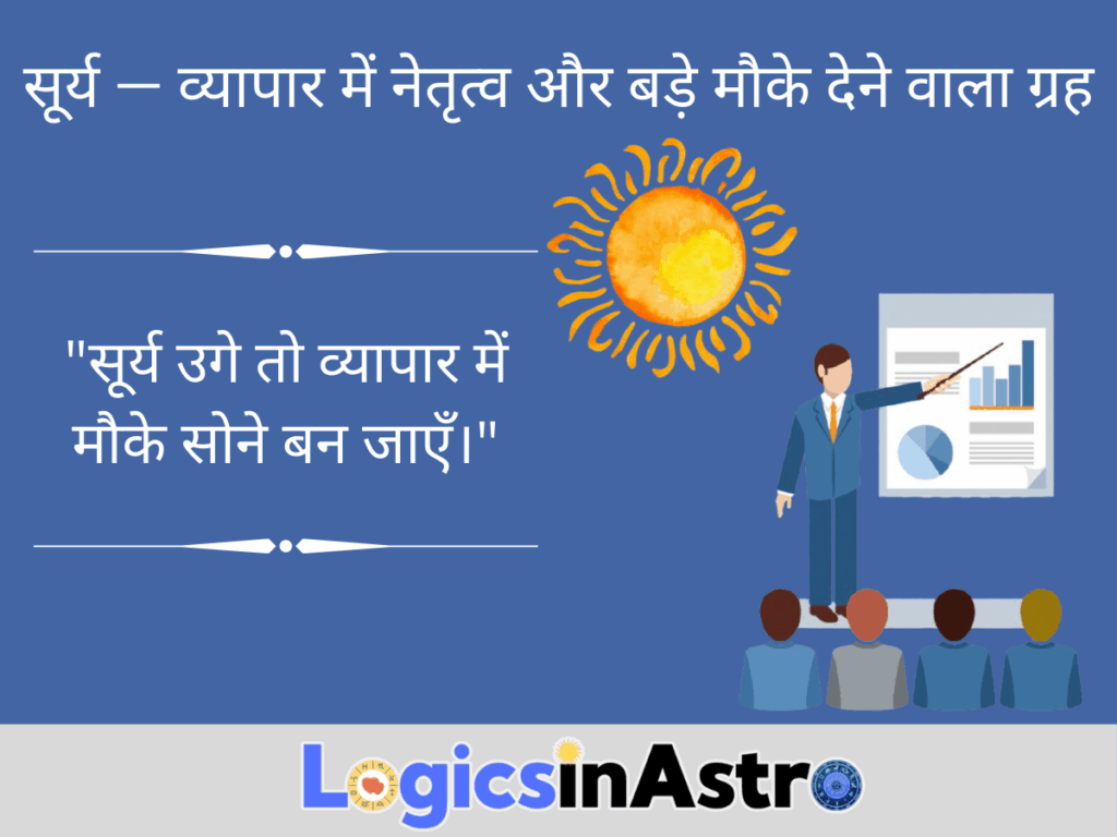 सूर्य — व्यापार में नेतृत्व और बड़े मौके देने वाला ग्रह