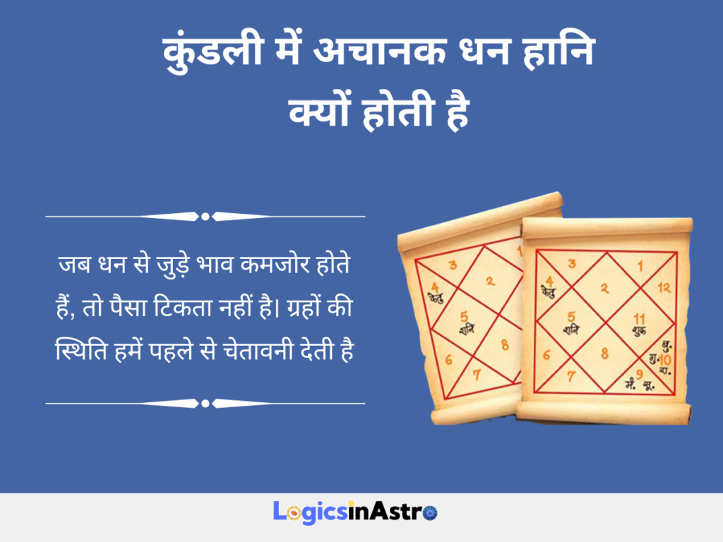 कुंडली में अचानक धन हानि क्यों होती है