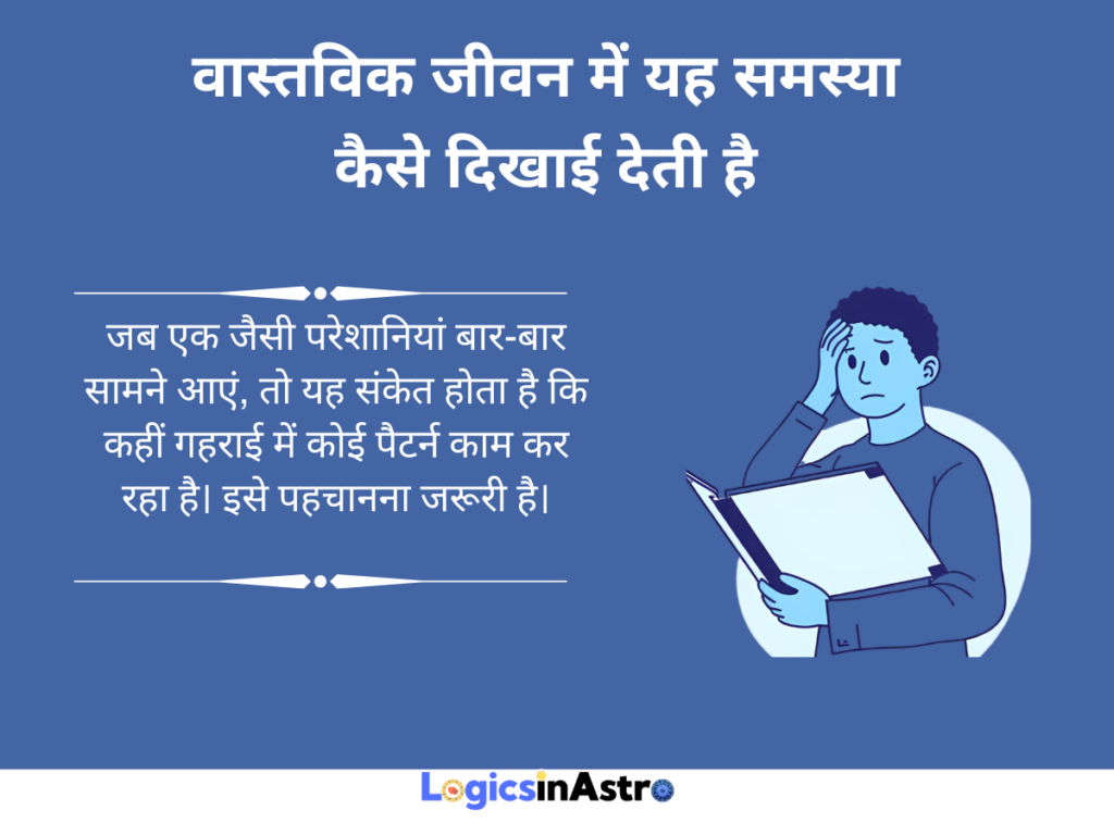 वास्तविक जीवन में यह समस्या कैसे दिखाई देती है