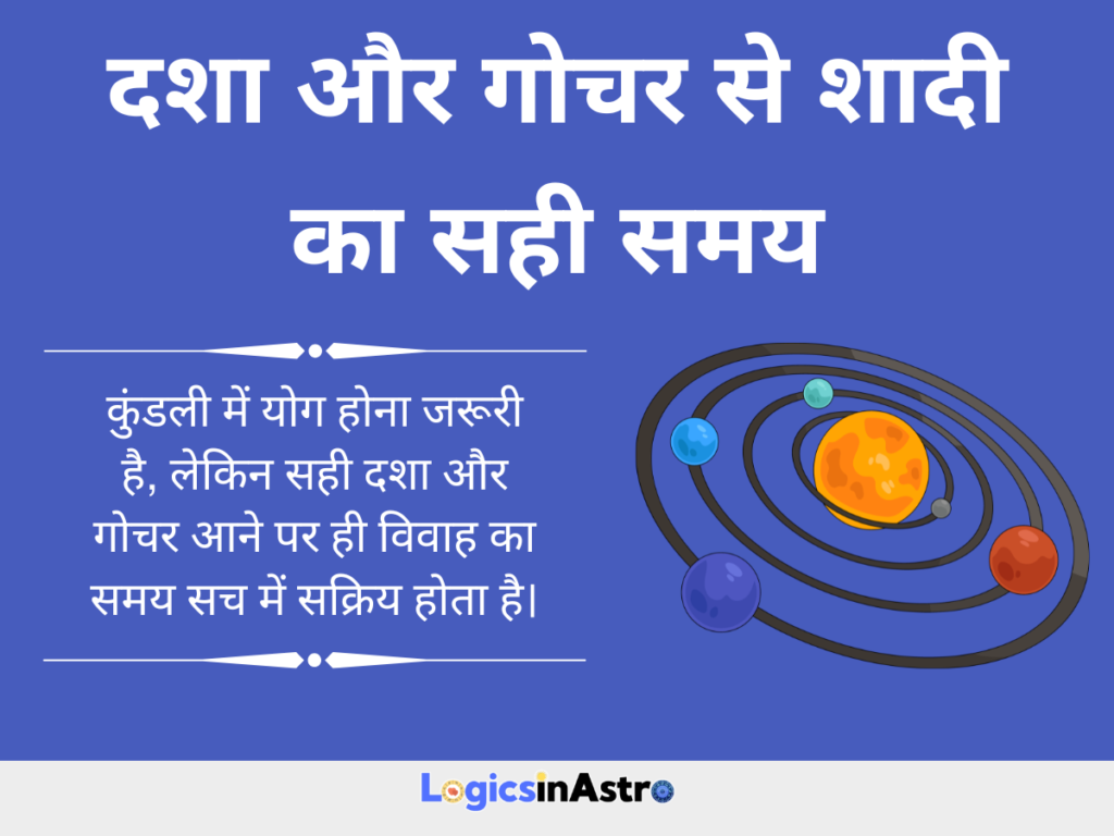 दशा और गोचर से शादी का सही समय